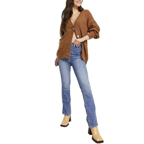 Free People Cross My Heart Jeans in Burnin Blue Booty Love 27 - Picture 9 of 11